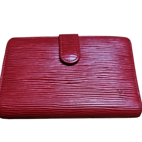 Louis Vuitton Handbags - Louis Vuitton Castillan Red Epi Leather French Wallet